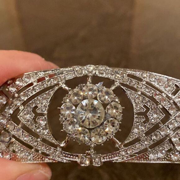 - Royal Rhinestone Crystal Wedding Tiara NWBOX - Picture 8 of 9
